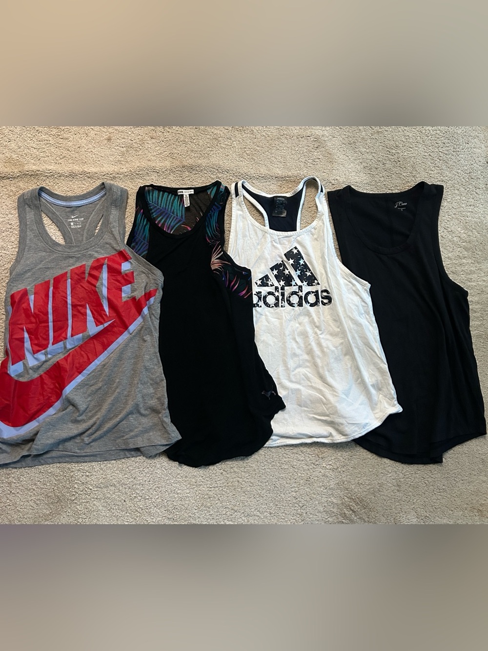 Nike, Adidas, Pink & J.Crew Tank Top Lot. Size Small. EUC